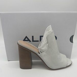 COPY - Aldo Legossa Leather Block Heel Mules
